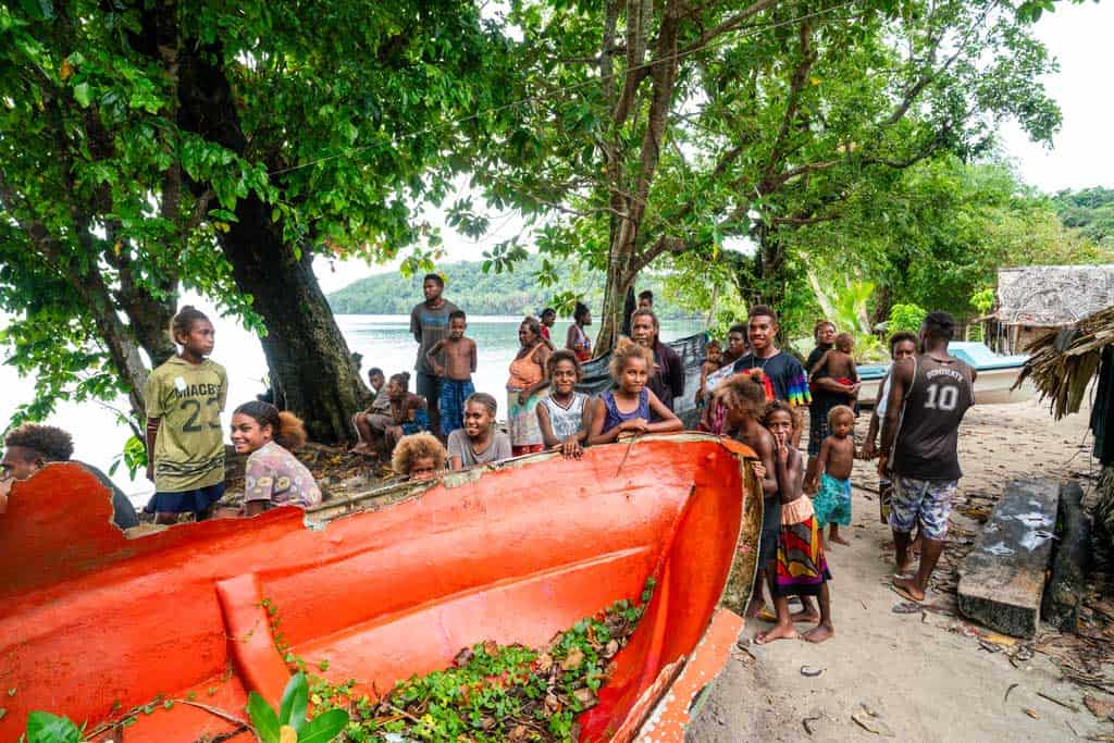 Villagers Hanging Out On Santa Ana