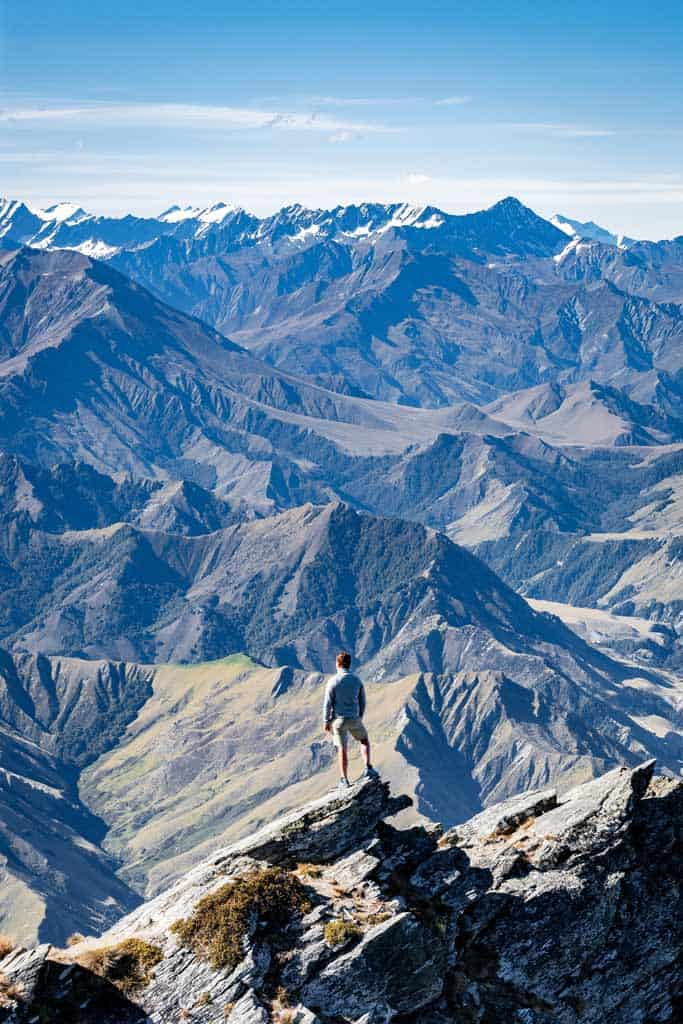 Man Looking At The Mountain Tops Queenstown