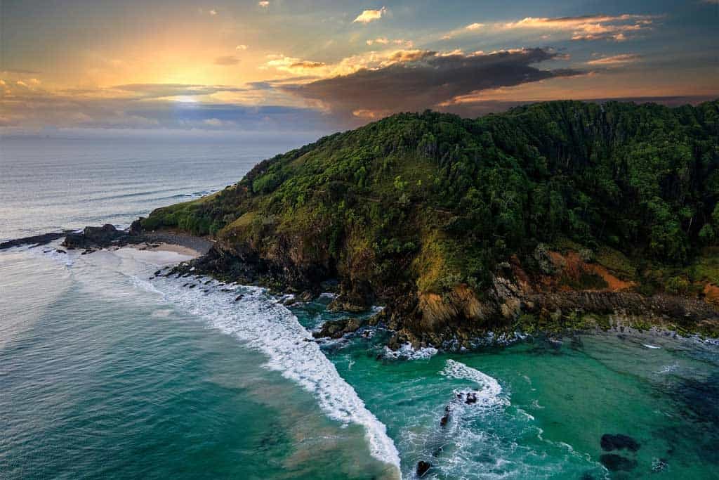 Byron Bay Coastline At Sunrise