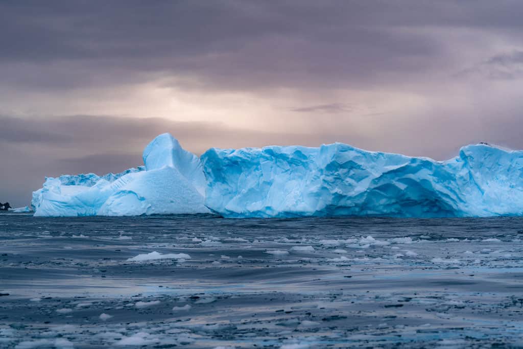 Antarctica Fact Iceberg Sunset