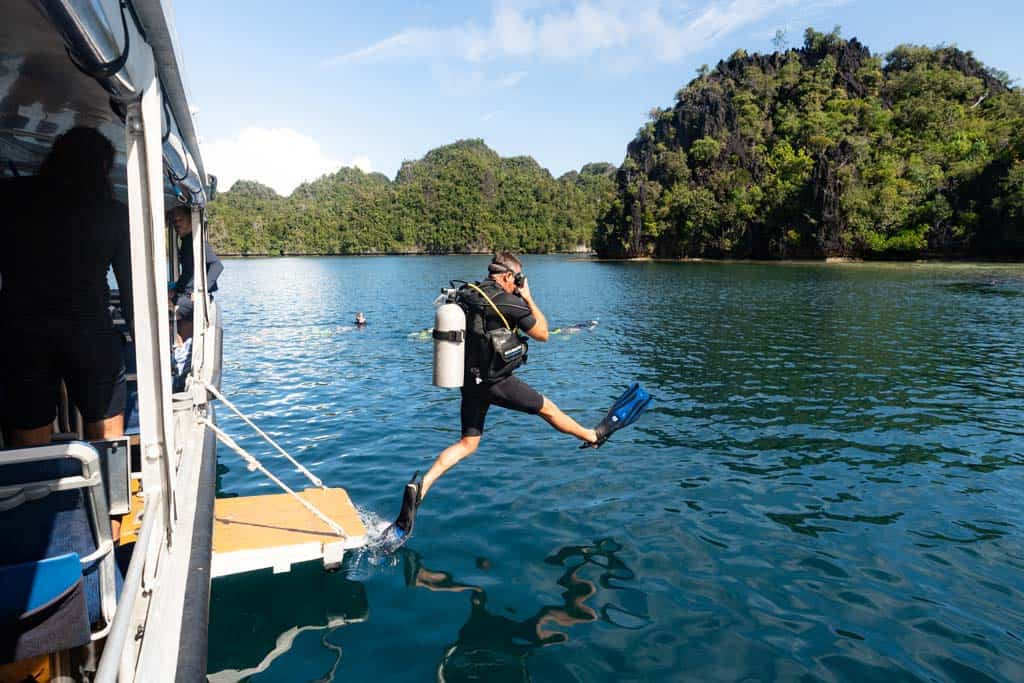 Diver Entering The Water