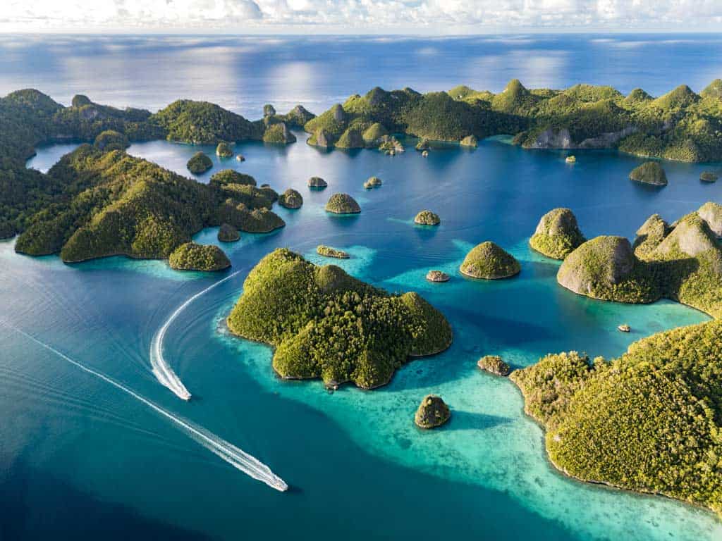 Raja Ampat Drone Shot