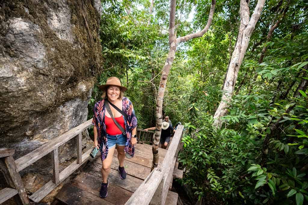 Alesha On The Stairs Up To Viewpoint