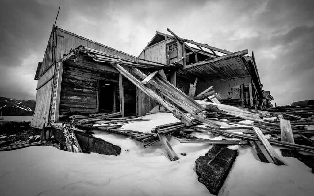 Old Building On Deception Island