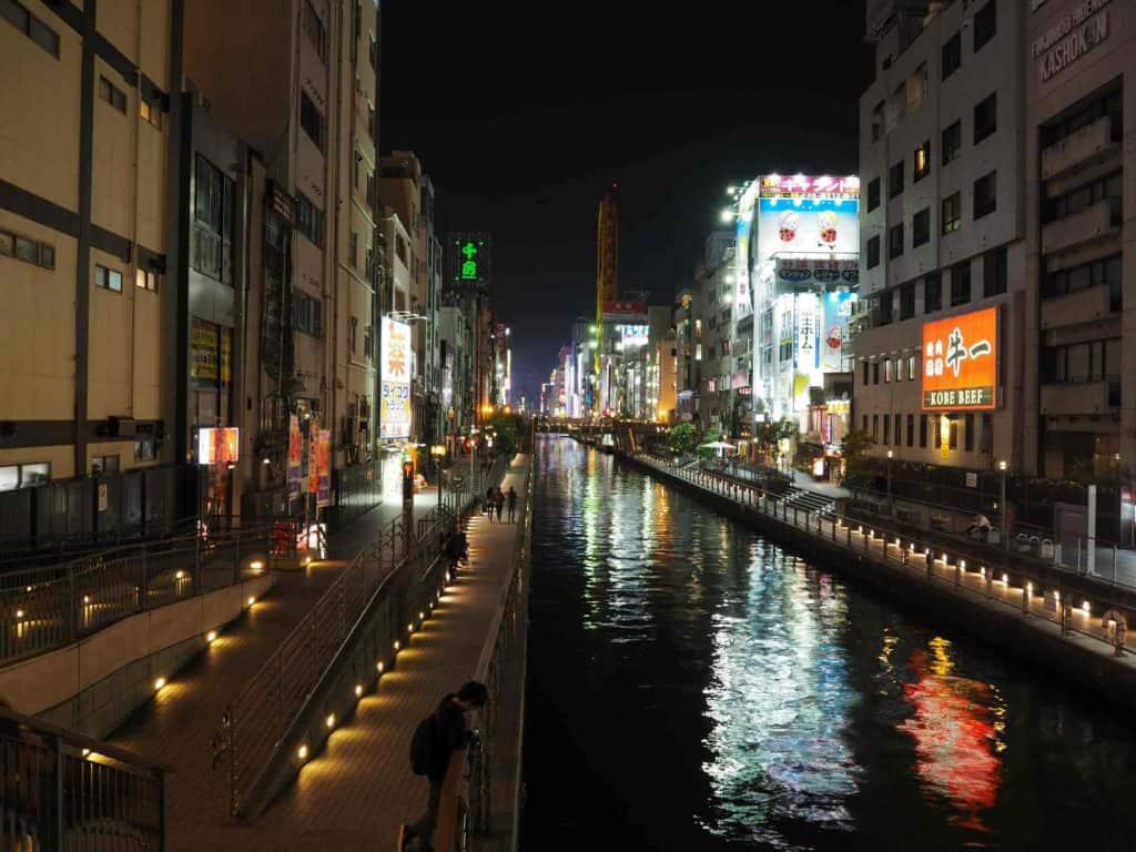 Dotonbori Canal At Night
