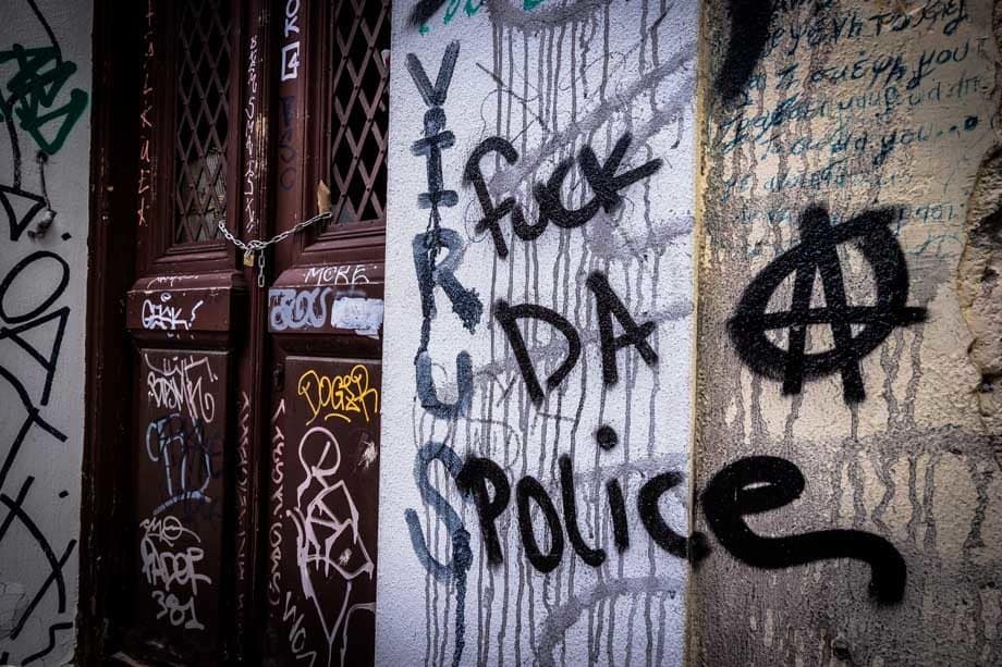 Fuck Da Police Street Scenes Of Athens