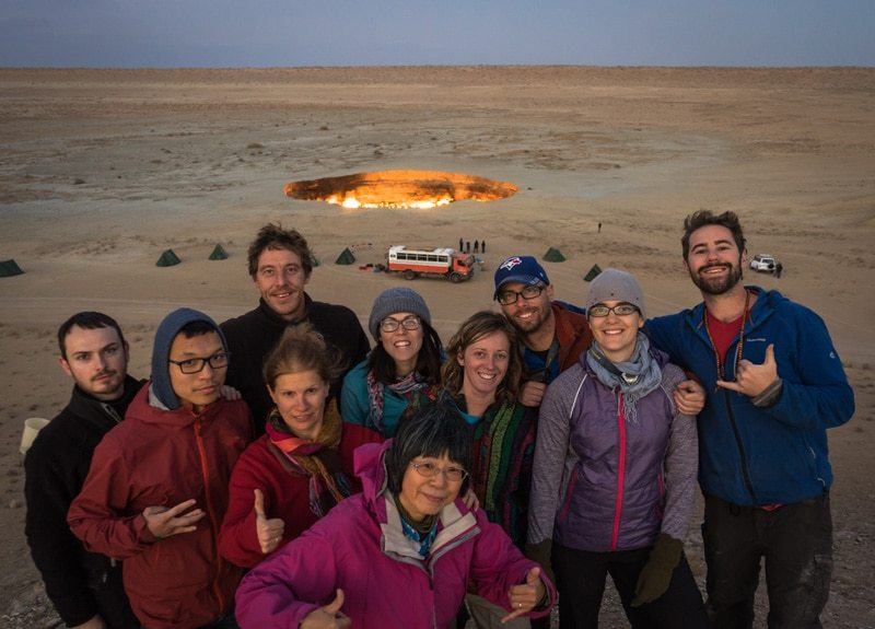 Darvaza Gas Crater Camping At The Door To Hell Turkmenistan
