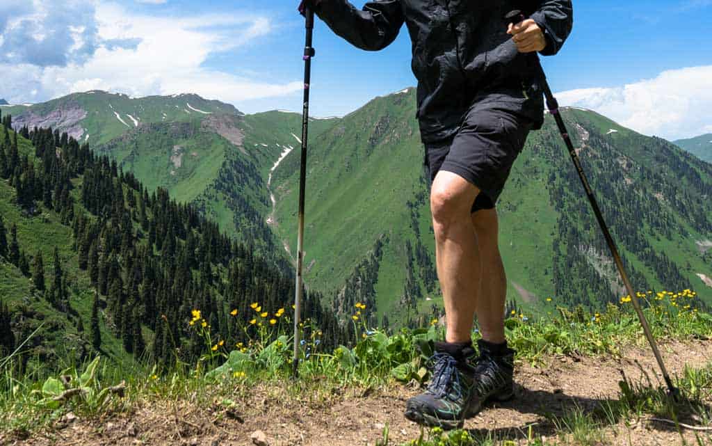 Person Hiking With Hiking Boots