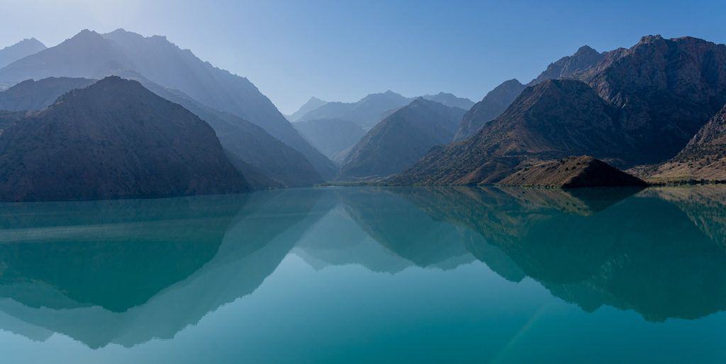 Mountain Reflection Iskanderkul Lake