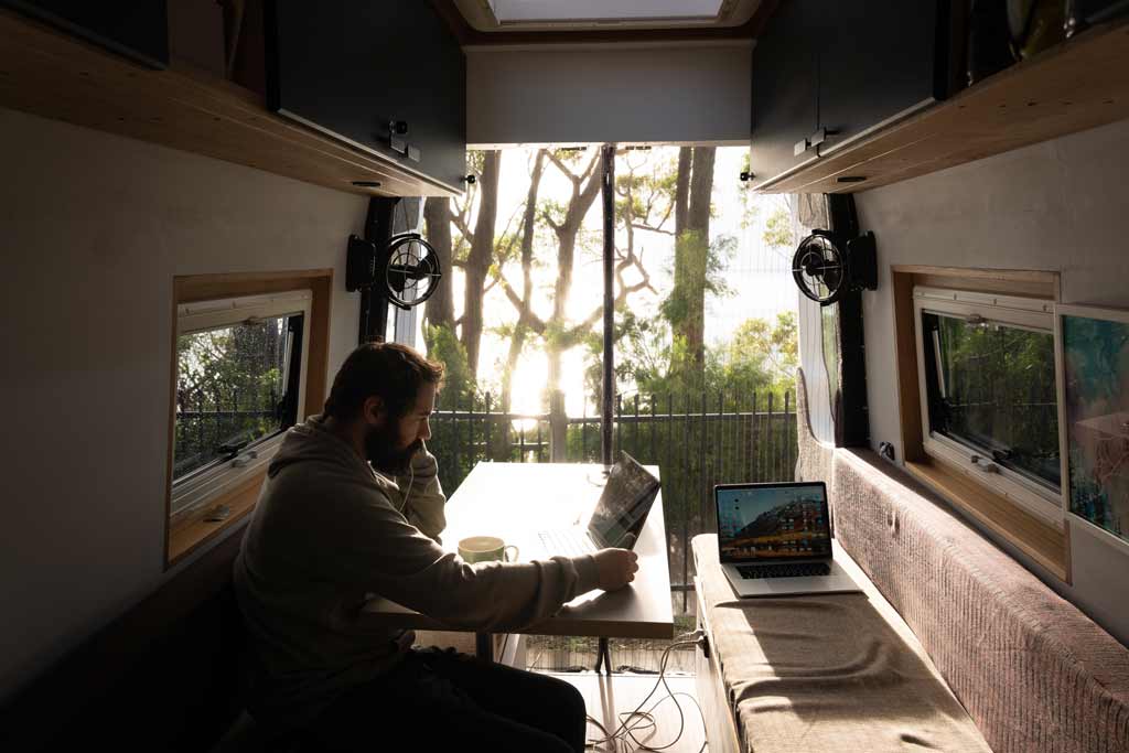 Jazza Working In Van