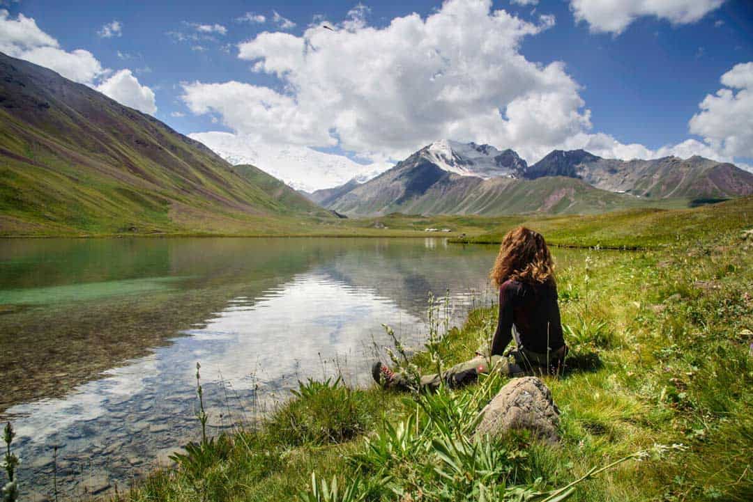 Tulpar Lake Kyrgyzstan Sitting