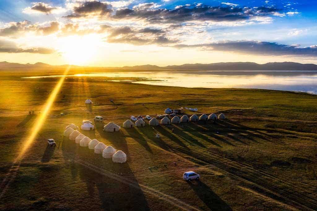 Song Kul Yurt Sunset