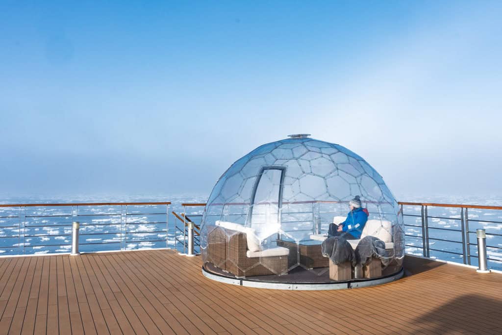 Transparent Igloo Domes Greg Mortimer Deck