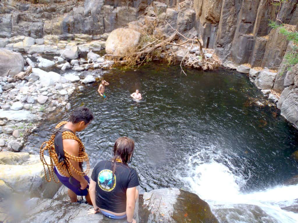 Lesh Getting Psyched Up To Jump. Canyoning In El Salvador