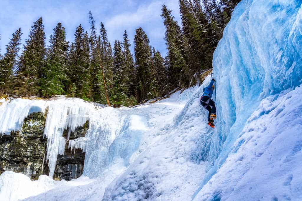 Alesha Ice Climbing Banff