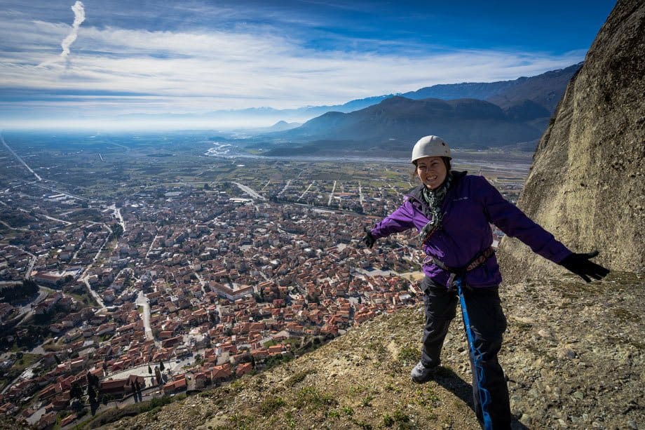 Lesh Views Great Saint Climb Via Ferrata Meteora Greece
