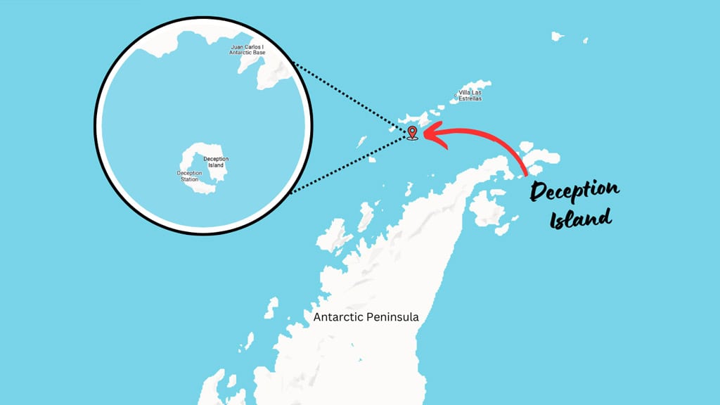 Map Of Where Deception Island Is Located.