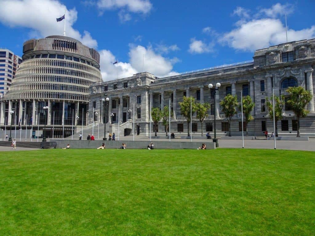 New Zealand Beehive, Parliament Wellington