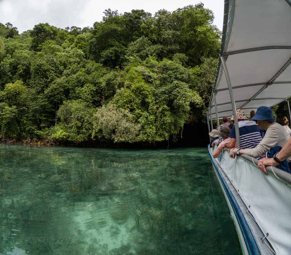 Boat Going Into Cave