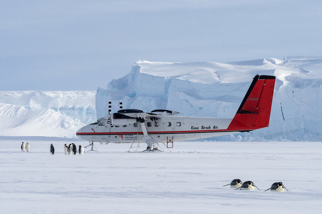 Seaplane On The Antarctic Continent