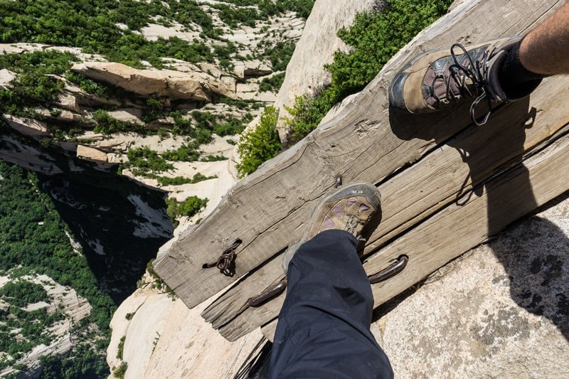 Mount Huashan World's Most Dangerous Hike Plank Walk