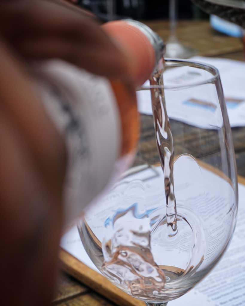 Pouring Wine Into A Glass