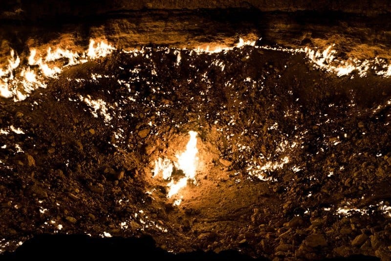 Darvaza Gas Crater Camping At The Door To Hell Turkmenistan