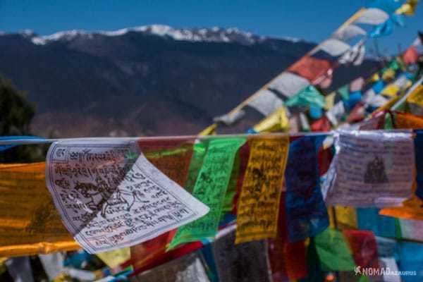Prayer Flags Tibet Overland Route Shangri La To Chengdu Kham Province Travel