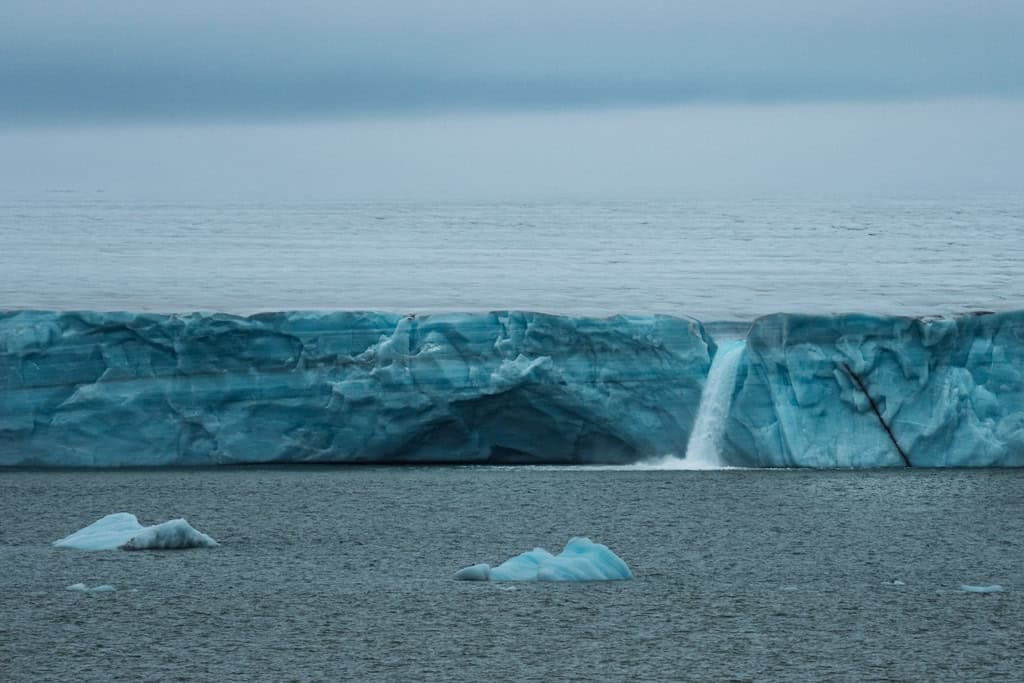 Torrellneset Glacier Waterfall