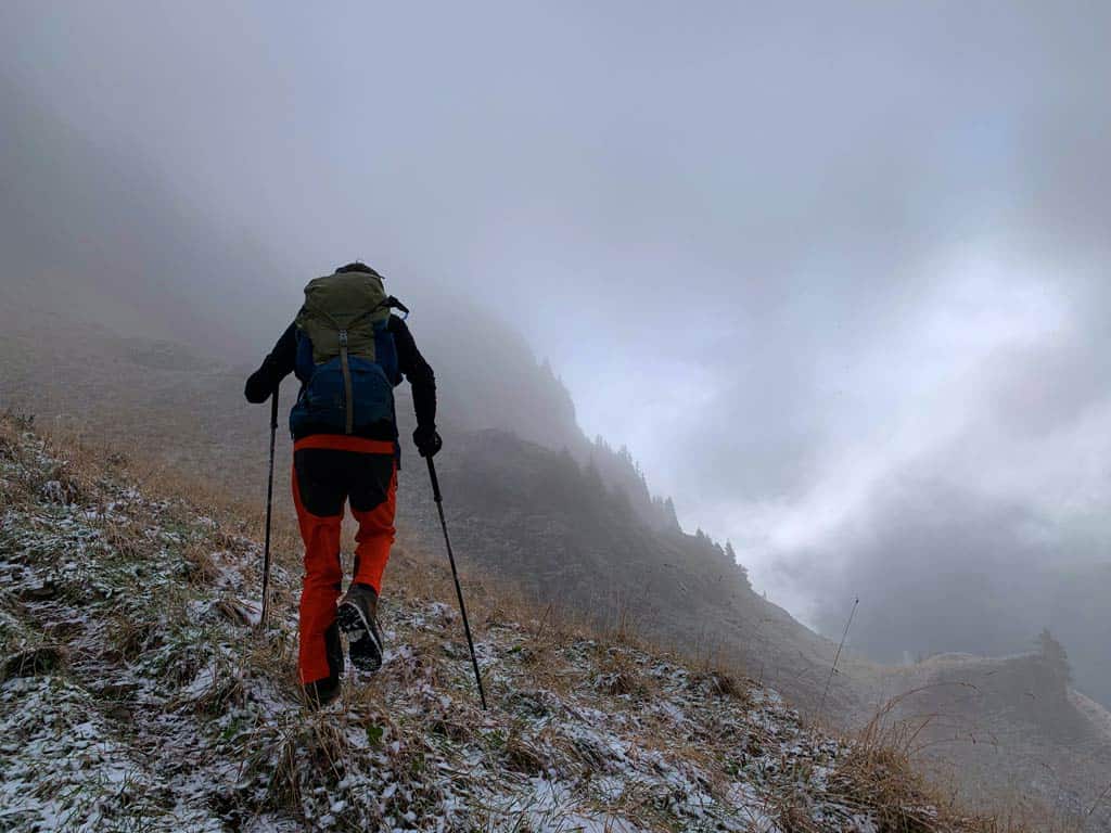 Man Hiking With Backpack