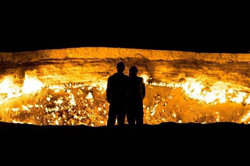 Darvaza Gas Crater Camping At The Door To Hell Turkmenistan