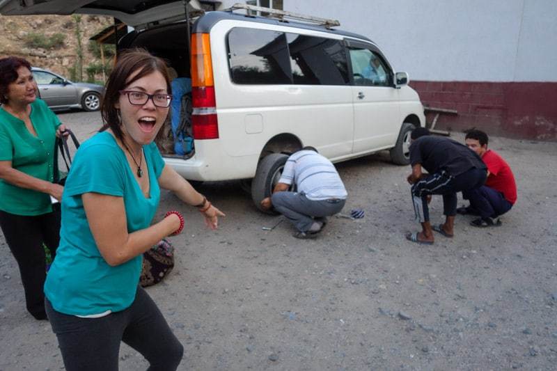 Changing Wheel Marshrutka