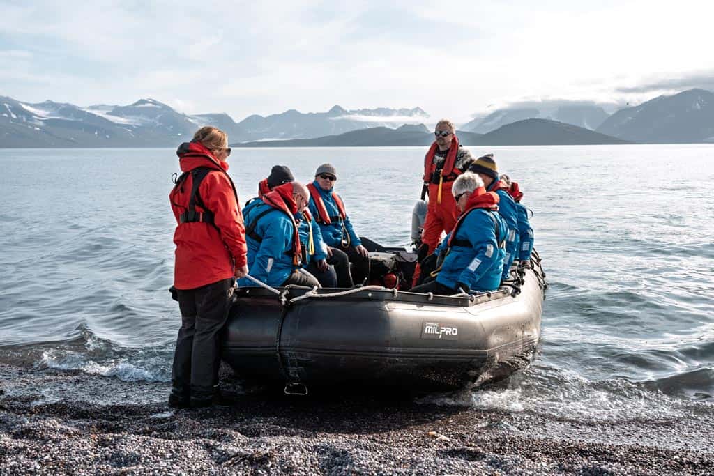 Zodiac Landing Svalbard