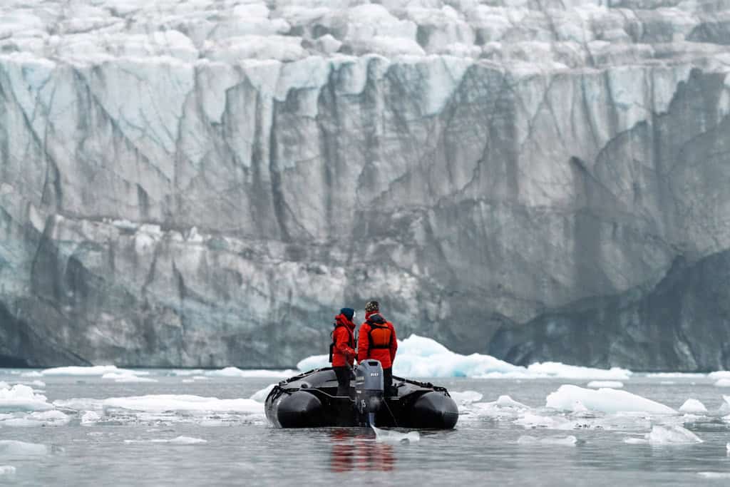 Zodiac At Glacier Front Negribreen Svalbard Expedition Review